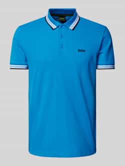 BOSS Green Regular fit poloshirt met labelstitching model 'PADDY'