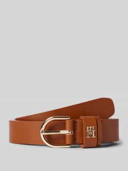 Tommy Hilfiger Leren riem ESSENTIAL EFFORTLESS 2.5 Logo-embleem zachte haptiek ovale eenvoudige pin sluiting