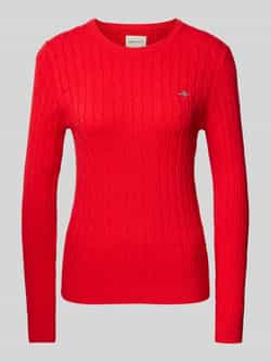 Gant Gebreide pullover met kabelpatroon
