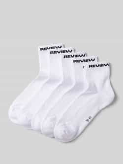 REVIEW Sokken met labeldetail in een set van 5 paar