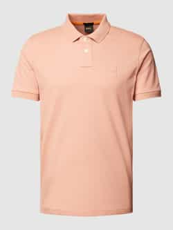 Boss Orange Slim fit poloshirt met labelpatch model 'Passenger'