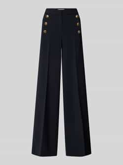 SEDUCTIVE Wide leg stoffen broek met knoopsluitingen model 'BRIDGET'
