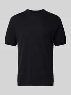 AlphaTauri T-shirt met linnen en labeldetail model 'FASHI'