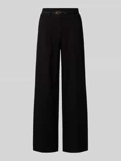 Christian Berg Woman Wide leg stoffen broek met bandplooien