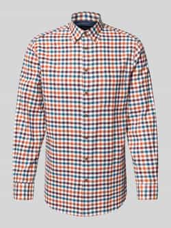 Christian Berg Men Slim fit vrijetijdsoverhemd met button-downkraag