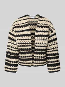 Jake*s Casual Gebreid jack in gehaakte look