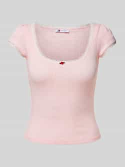 Tommy Jeans T-shirt in gebreide look model 'POINTELLE'