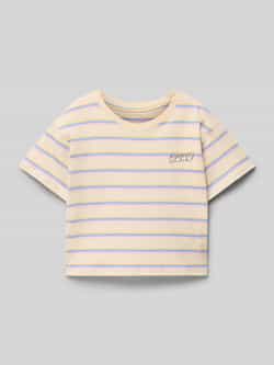 Roxy T-shirt met labelprint model 'NEVER SAW BLUE LIKE THAT'