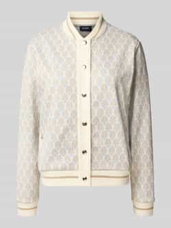 Joop! Sweatjack met opstaande kraag en knoopsluiting