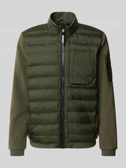 Camel active Gewatteerd jack met opstaande kraag en borstzak model 'Hybrid'