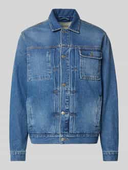 Forét Jeansjack met strookzakken model 'HAZY'