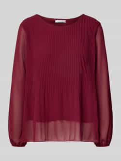 ZABAIONE Blouse met lange mouwen met plissévouwen en ronde hals