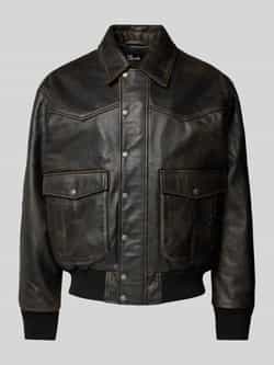 THE KOOPLES Leren blouson met klepzakken model 'CUIR'