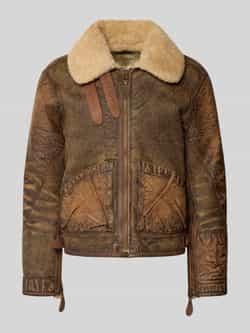 Polo Ralph Lauren Leren jack met ritssluiting