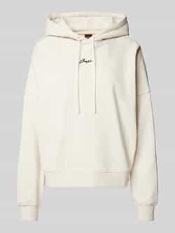 Boss Orange Hoodie met labelstitching model 'Ehoody'