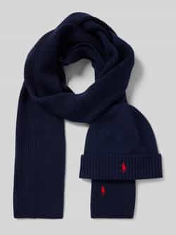 Polo Ralph Lauren Sjaal en muts van wol in een set