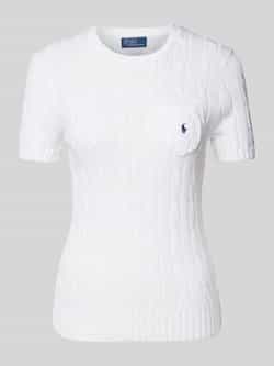 Polo Ralph Lauren Witte Gebreide T-shirt met Pony Logo White Dames