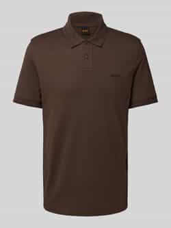Boss Orange Regular fit poloshirt met labelstitching model 'Interlock'