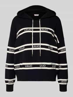 LIU JO SPORT Relaxed fit pullover van viscosemix met logostitching