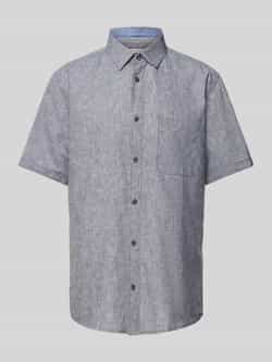 Tom Tailor Regular fit linnen overhemd met korte mouwen