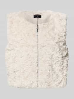 Monari Gilet van teddybont met ritssluiting