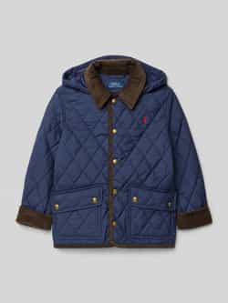 Polo Ralph Lauren Kids Gewatteerd jack met labelstitching en klepzakken