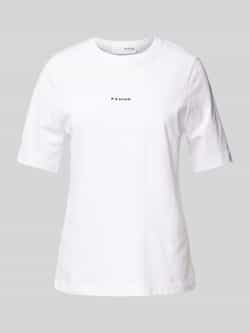 Selected Femme T-shirt met labelstitching model 'SIGNE-HANKIE'