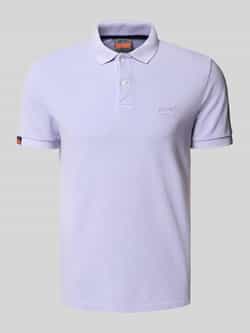 Superdry Regular fit poloshirt met labelstitching