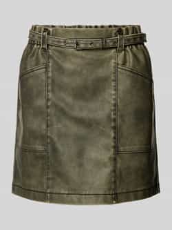 Only Minirok in leerlook model 'HALLI HEIDI'