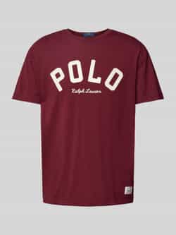Ralph Lauren Bordeaux shirt met logo Classic Fit Red Heren