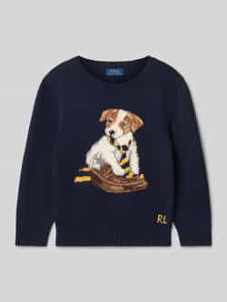 Polo Ralph Lauren Kids Regular fit pullover in gebreide look met logostitching