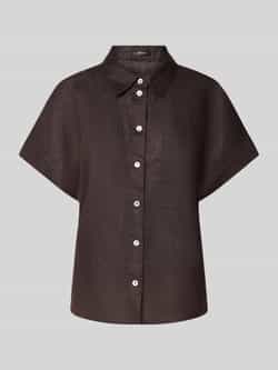 Opus Slim fit linnen blouse met 1 2-mouwen model 'Felisa'