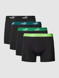 Puma Boxershort met elastische band met label in een set van 4 stuks