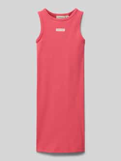 Calvin Klein Jeans Jurk in riblook met labelstitching