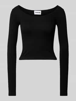 Noisy May Shirt met lange mouwen en boothals model 'SOFINA'