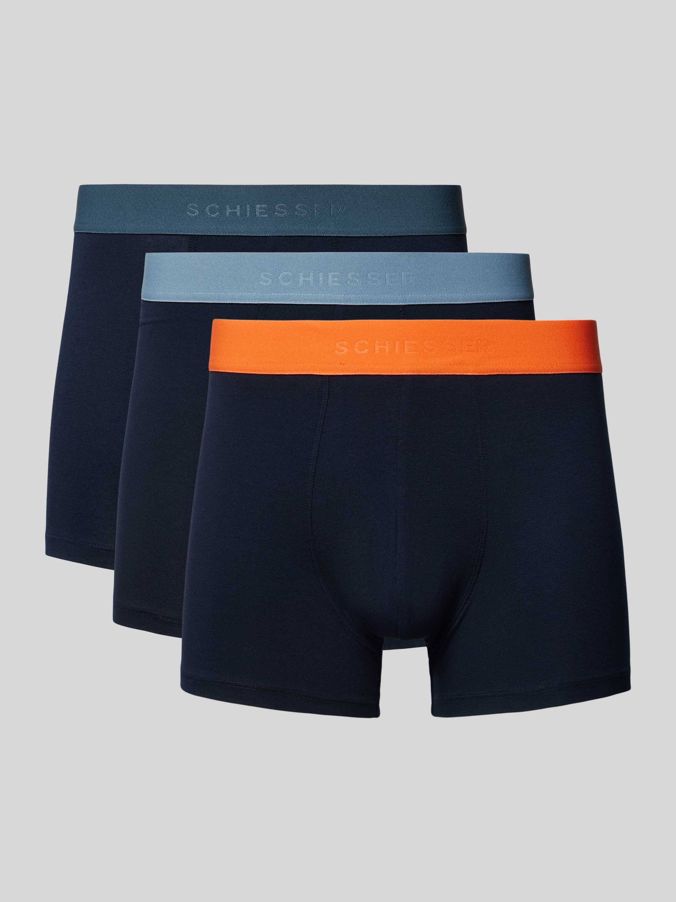 Schiesser Boxershort met elastische band met label in een set van 3 stuks