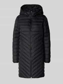 S.Oliver RED LABEL Slim fit gewatteerde lange jas met afneembare capuchon