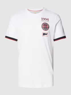 Christian Berg Men T-shirt met label- en motiefprint