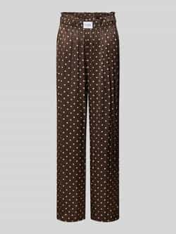 VILLA SOPHIE Wide leg stoffen broek van viscosesatijn model 'ELODIE'