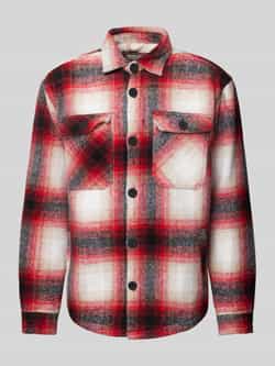 Redefined Rebel Regular fit overhemdjack met opgestikte paspelzakken op de borst
