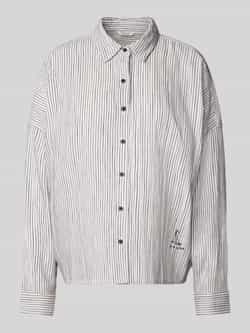Mustang Oversized overhemdblouse met motiefstitching model 'Ruby'