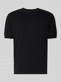 Christian Berg Men T-shirt met geribde ronde hals