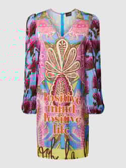 Miss goodlife Knielange jurk in all-over look van viscose