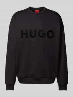HUGO Sweatshirt met labelprint model 'Dinex'