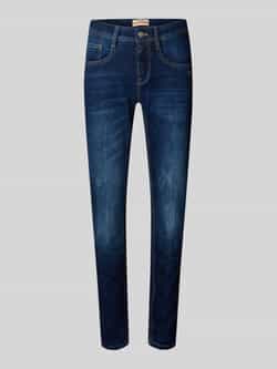 Gang Jeans met steekzakken en labeldetail model 'AMELIE