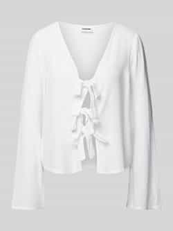 Noisy May Regulart fit blouse met vetersluitingen model 'LEILANI'