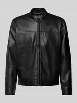 S.Oliver BLACK LABEL Regular fit jack in leren look met pas
