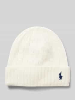 Ralph Lauren Ivoor Wol Kasjmier Beanie Vrouw Beanie Beige Dames