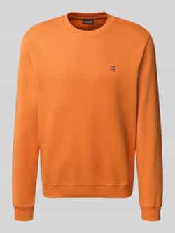 Napapijri Sweatshirt met ronde hals en labelstitching