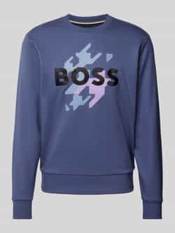 Boss Sweatshirt met labelstitching model 'Soleri'